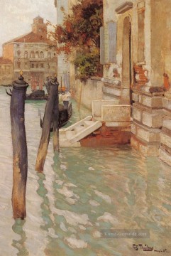  Norwegische Malerei - am Canal Grande Impressionismus Norwegische Landschaft Frits Thaulow Venedig